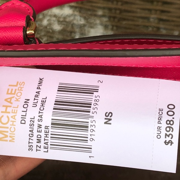 NWT Michael Kors md Dillon ultra pink handbag - Picture 4 of 8